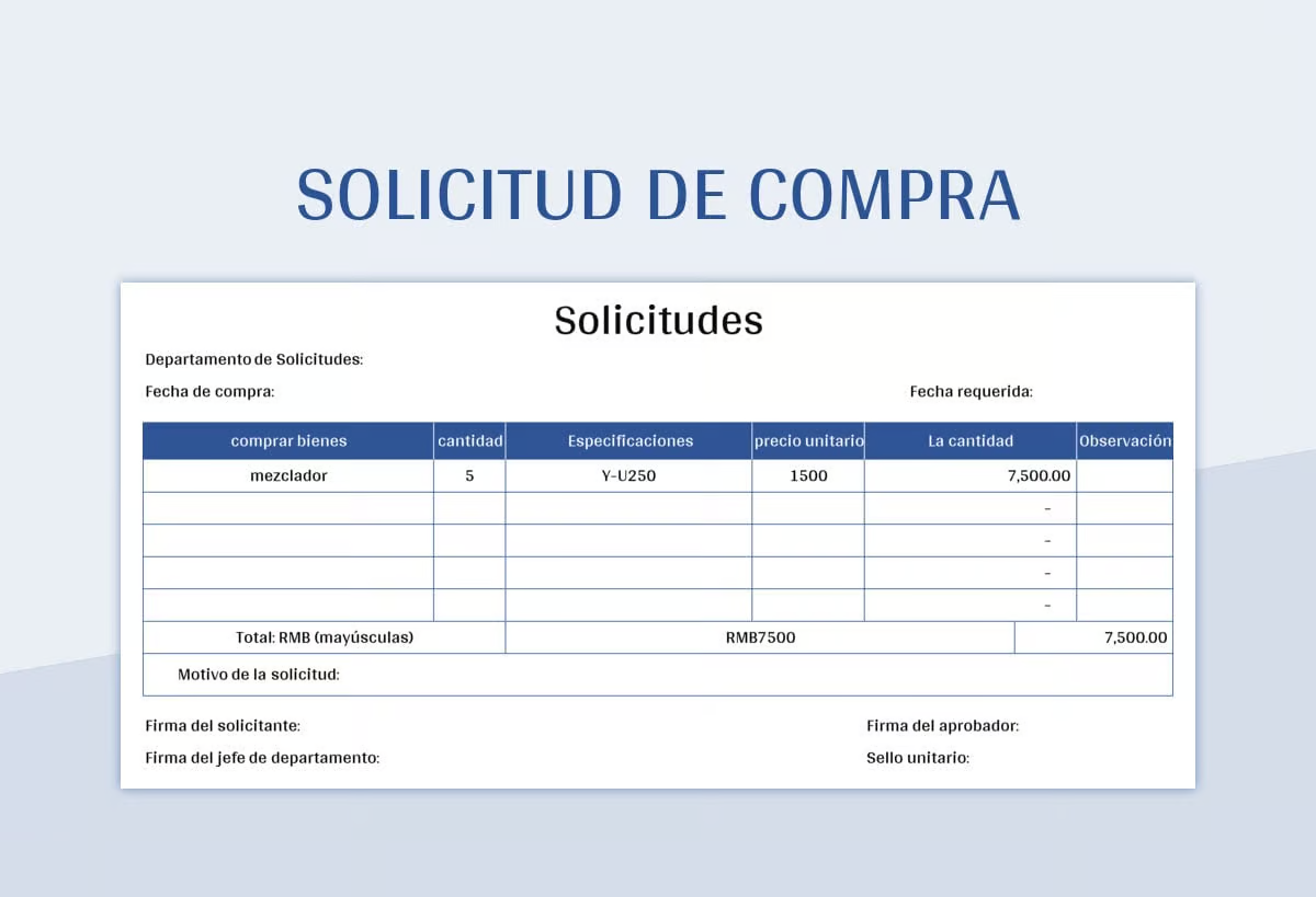 Solicitud de compra